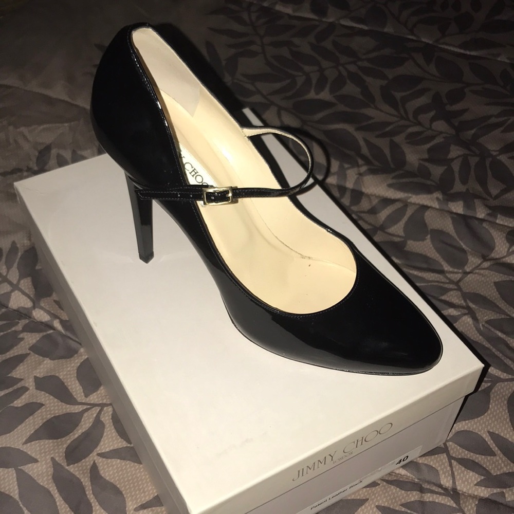Jimmy Choo Black patent pumps
